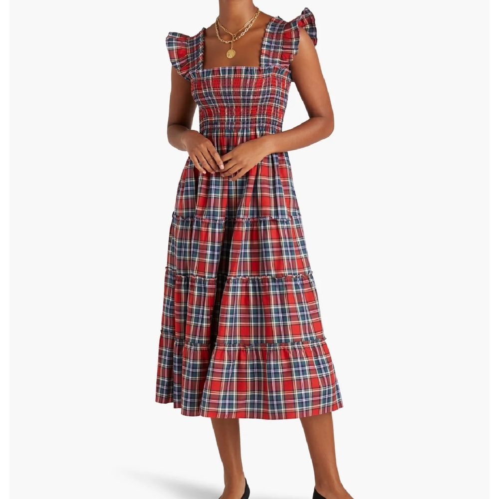 Hill House Home, Ellie Nap Dress - Red Tartan (XS)